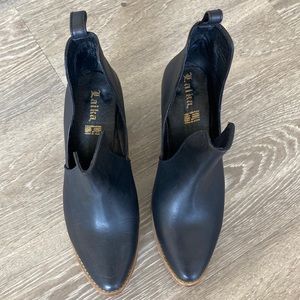 Laika black leather ankle boots